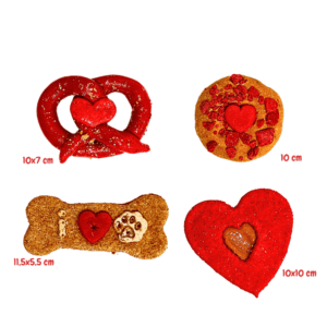 Galletas de San Valentin Waniyanpi para perros y gatos pack 4